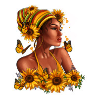 Afro American woman sunflowers | Teevron