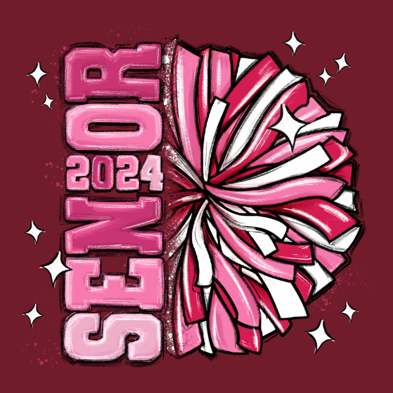 Senior 2024 Pink Cheer Zipper Hoodie by MaliasSmallBusiness | Teevron