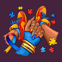 Autism Afro Girl Sneakers Premium Tee | Teevron