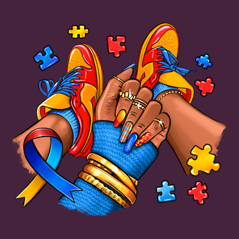 Autism Afro Girl Sneakers Premium Tee by RanaPortraitStore | Teevron