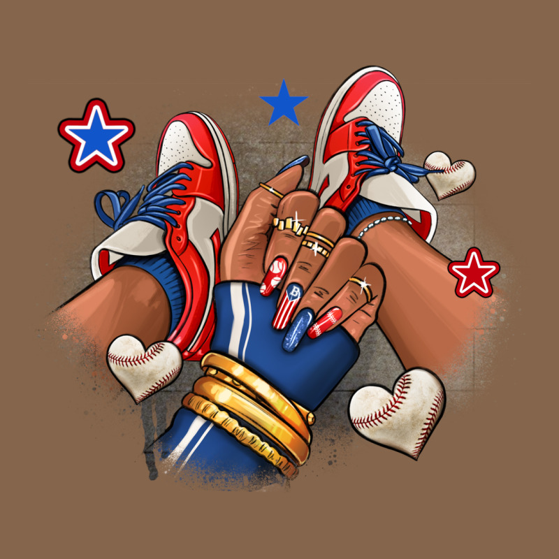 Baseball Afro Girl Sneakers Premium Tee by RanaPortraitStore | Teevron
