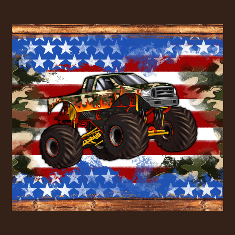 Monster Truck American Flag Tumbler Heavy Core Tee by Artiststas | Teevron