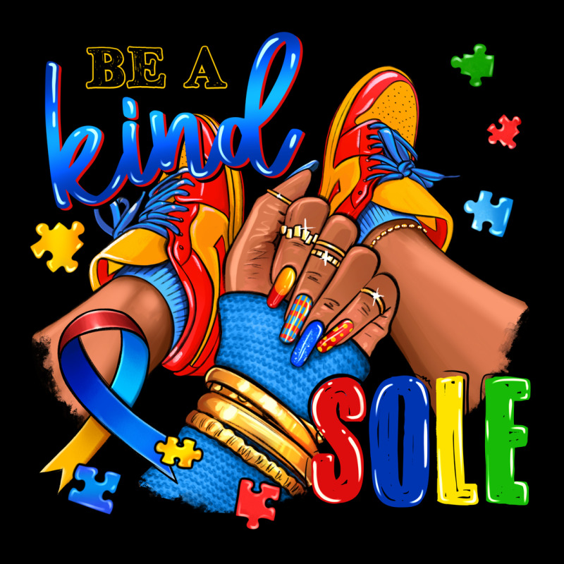 Be A Kind Sole Autism Afro Girl Sneakers Premium Tee by RanaPortraitStore | Teevron