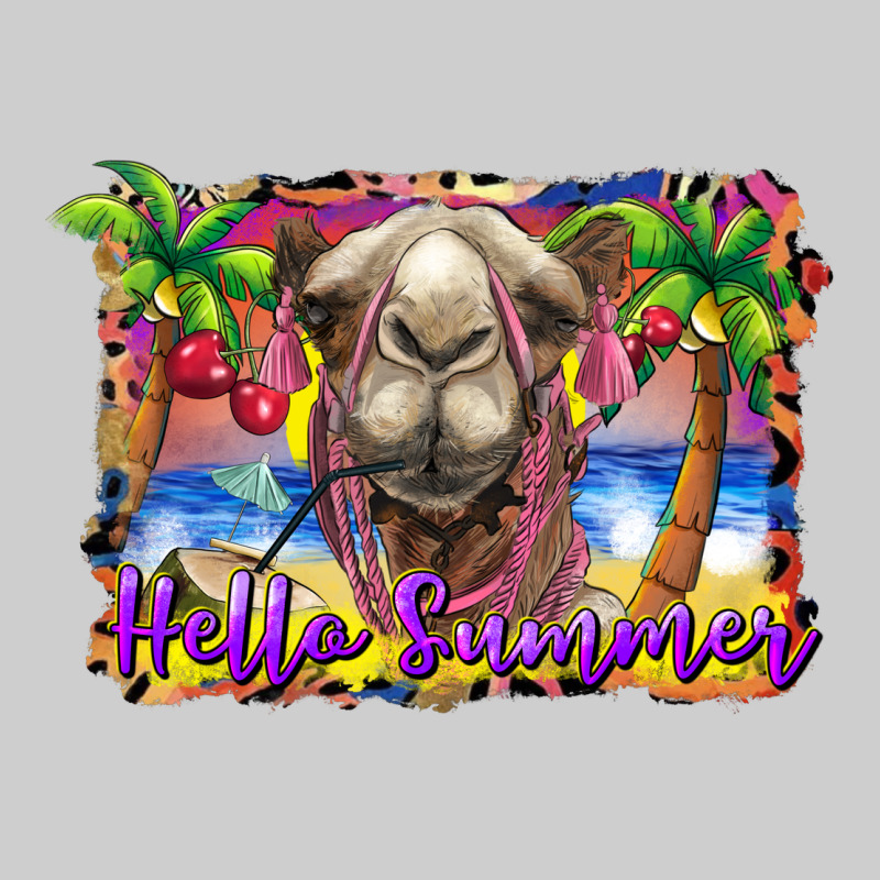 Hello Summer Camel At The Beach Premium Tee by BarkalooDesign | Teevron