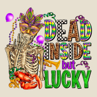 Mardi Gras Dead Inside But Lucky  With Skeleton Urban Heavy Tee | Teevron