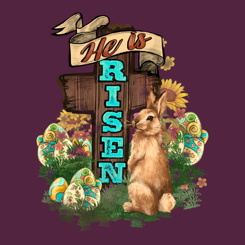 He Is Risen Bunny Cross Easter Day Urban Hoodie by HowdyJamesFarm | Teevron