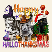 Happy Hallothanksmas Cats Vintage Tee | Teevron