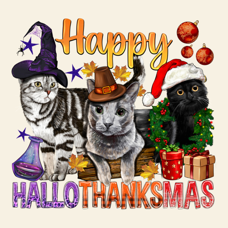 Happy Hallothanksmas Cats Vintage Tee by BundleAndBundleShop | Teevron