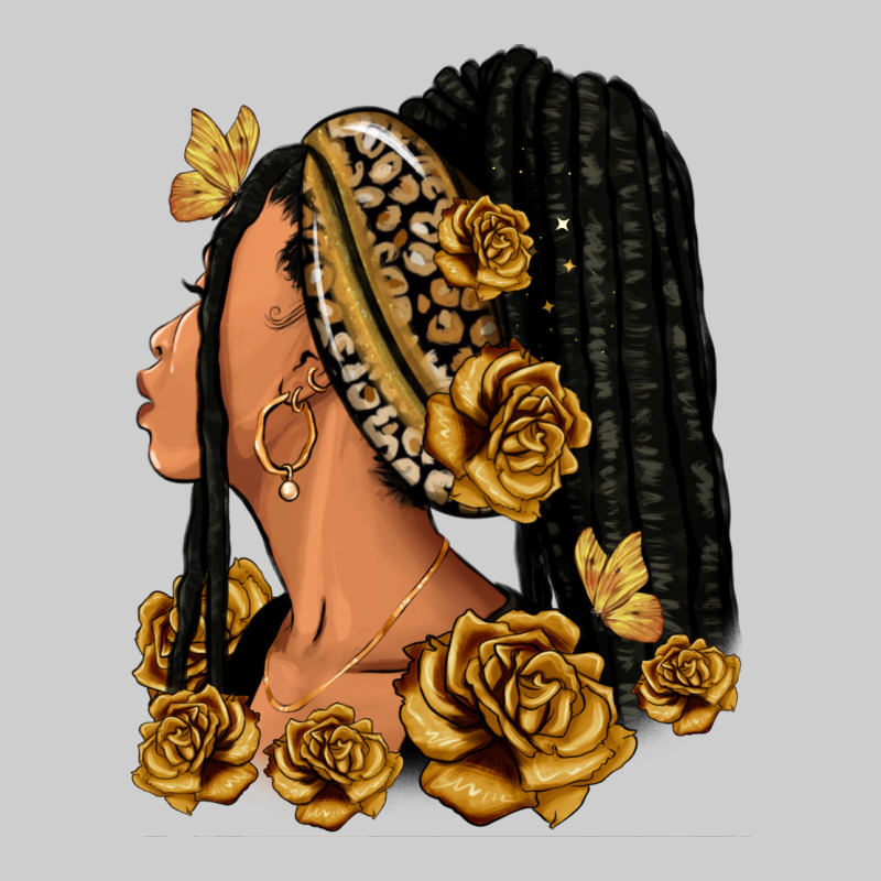 Gold Roses Afro Woman Premium Tee by RanaPortraitStore | Teevron