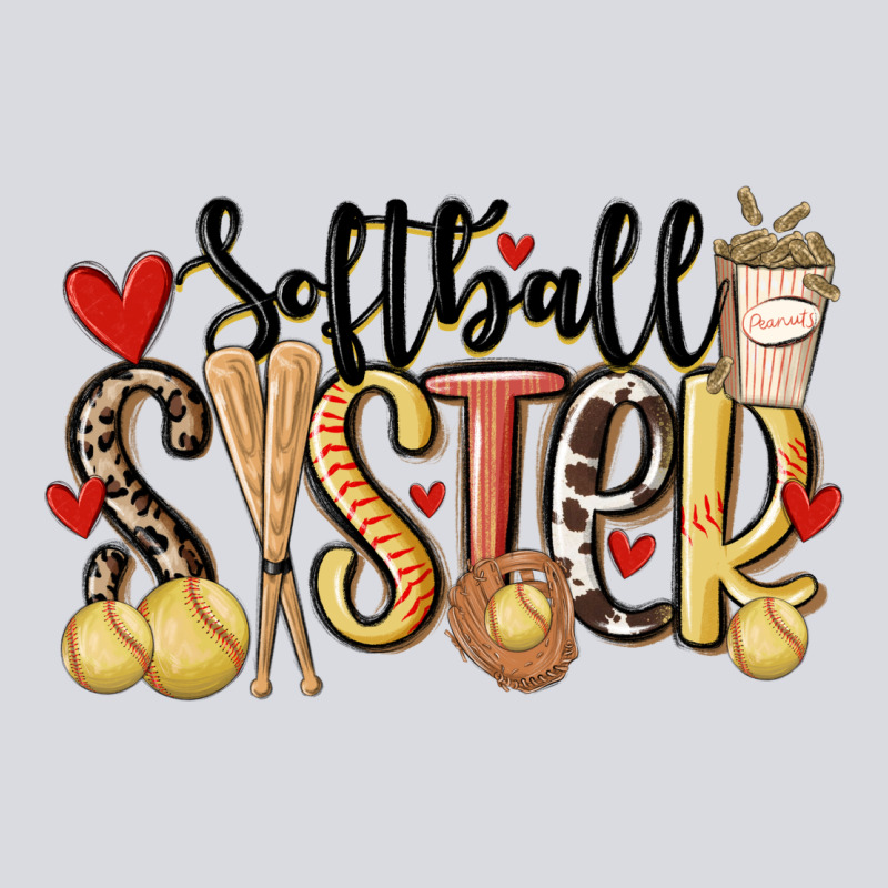 Softball Sister Zipper Hoodie by MaliasSmallBusiness | Teevron