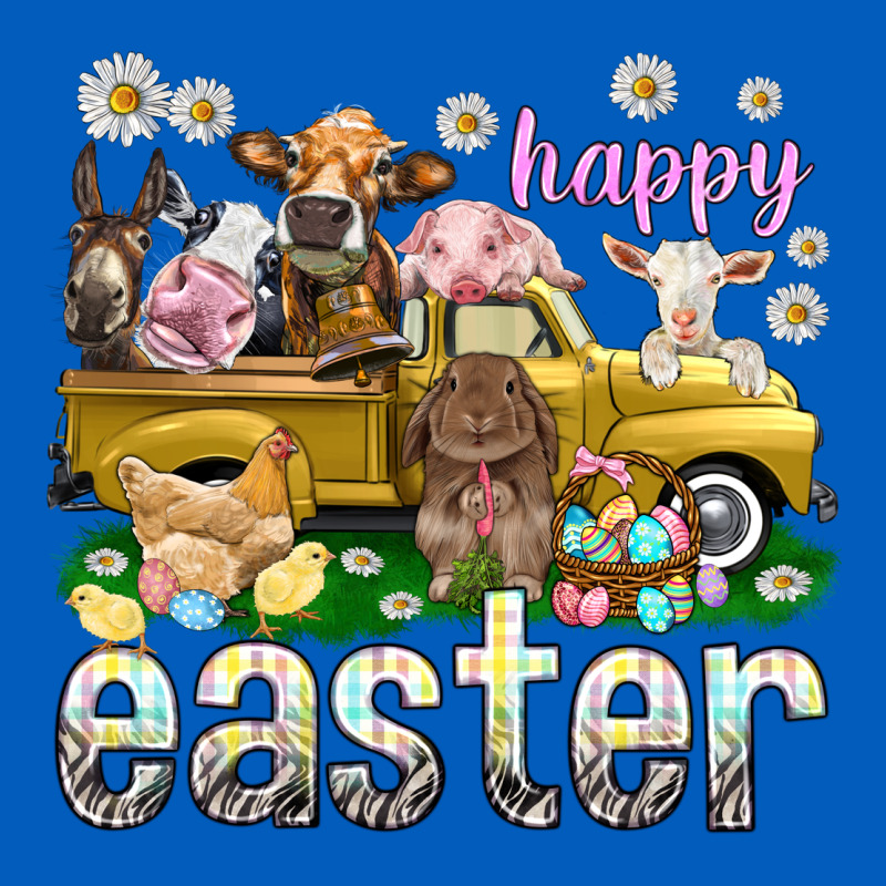 Happy Easter Truck With Farm Animals Easter Day Urban Hoodie by HowdyJamesFarm | Teevron