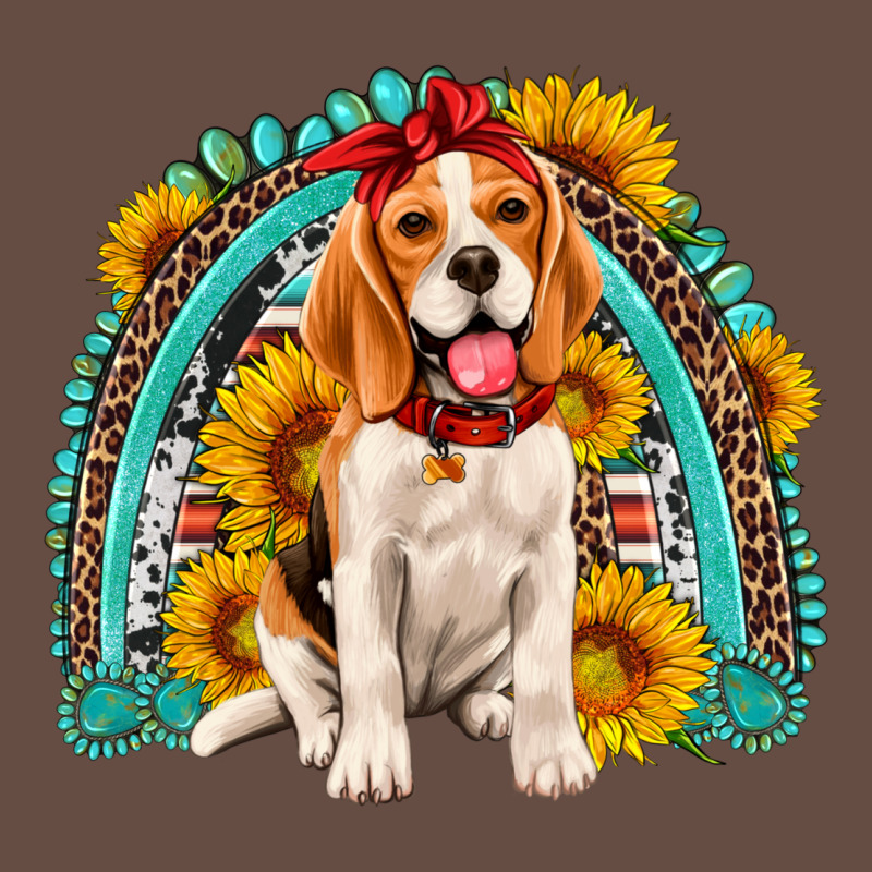 Beagle Turquoise And Sunflowers Rainbow Long Sleeve Tee by Artiststas | Teevron