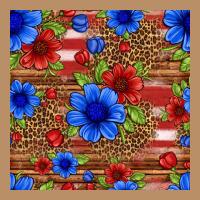 Patriotic Flowers Seamless Pattern Vintage Hoodie | Teevron