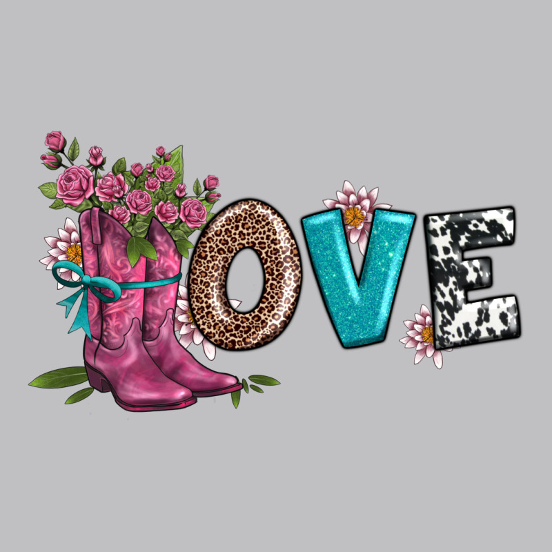 Valentines Day Love And Boots Long Sleeve Tee by AdoDesignShop | Teevron