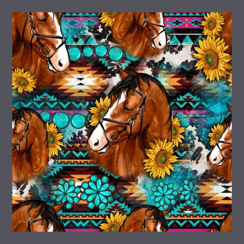 Sunflower Horses Seamless Pattern Vintage Hoodie by HRA Design Shop | Teevron