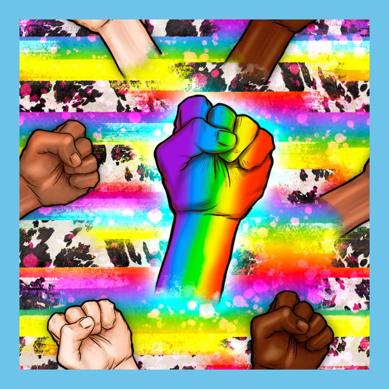 Pride Lgbtq Hands With Cowhide Seamless Pattern Premium Sweatshirt by BundleAndBundleShop | Teevron