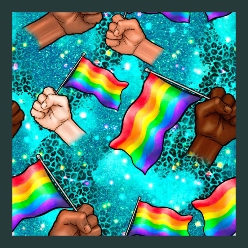 Pride Lgbtq Hands With Flag Seamless Pattern Premium Sweatshirt by BundleAndBundleShop | Teevron