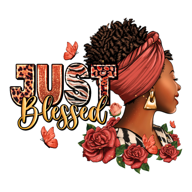 Just Blessed Afro Woman With Roses Premium Tee by RanaPortraitStore | Teevron