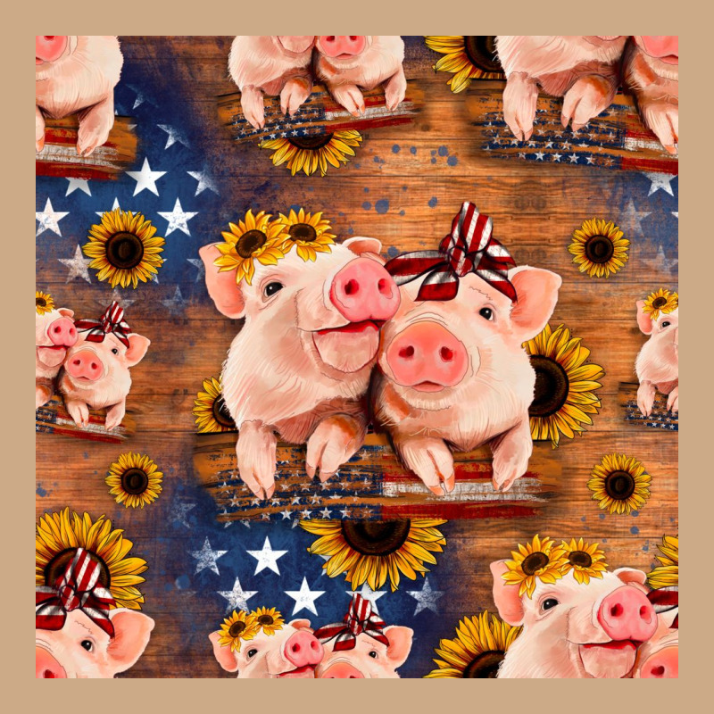 American Pigs Seamless Pattern Vintage Hoodie by HRA Design Shop | Teevron