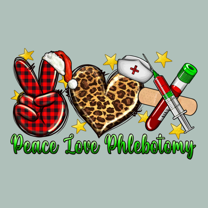 Peace Love Phlebotomy Christmas Heavyweight Hoodie by NancyCooperArtShop | Teevron