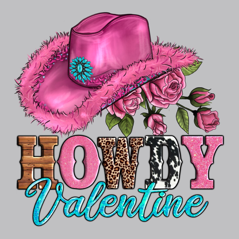 Valentines Day Cowgirl Hat And Howdy Long Sleeve Tee by AdoDesignShop | Teevron