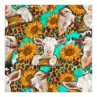 sunflowers and goat western seamless pattern | Teevron