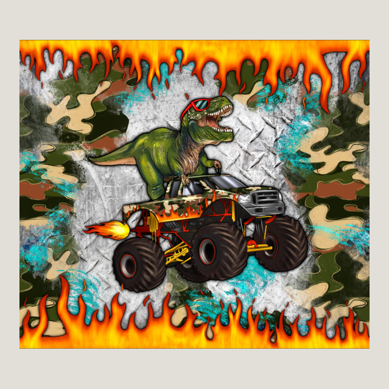 Monster Truck Dinosaur T Rex Tumbler Heavy Core Tee by Artiststas | Teevron