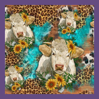 Sunflowers Charolais Cow Seamless Pattern Vintage Hoodie | Teevron