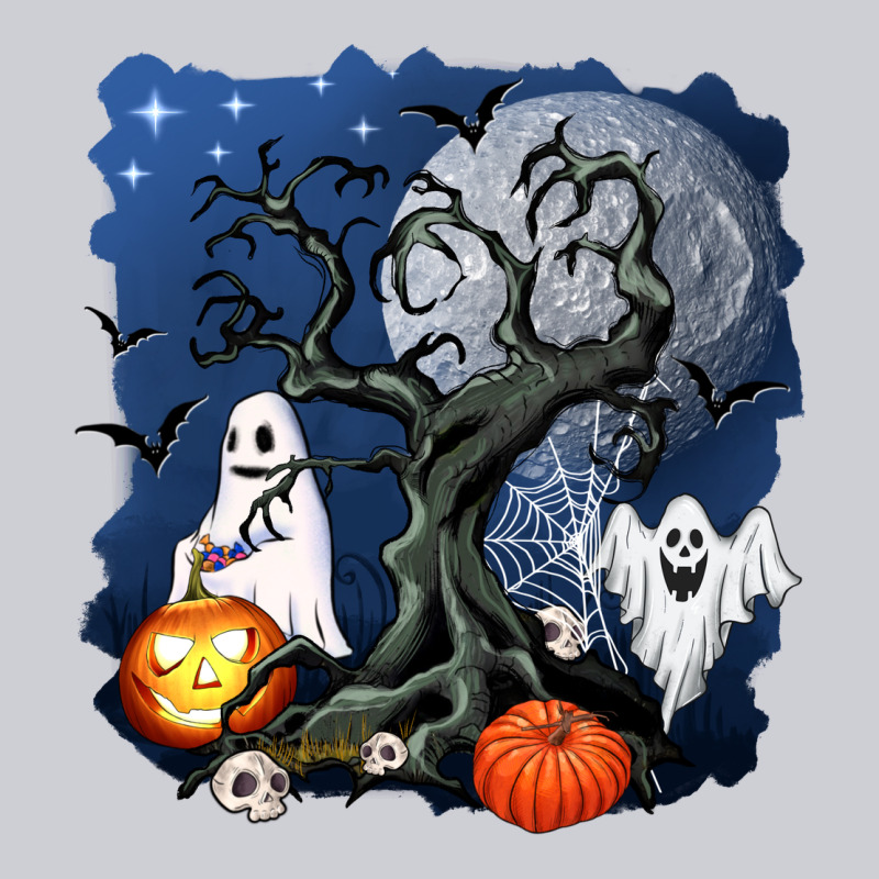 Halloween Tree And Ghosts Heavyweight Sweatshirt by AdoDesignShop | Teevron
