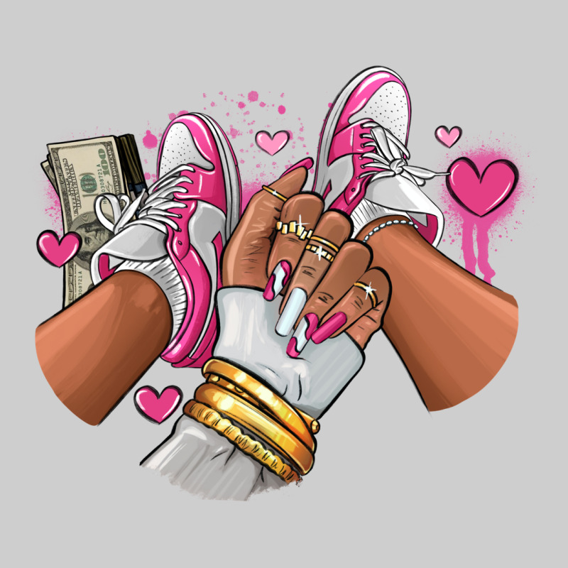 Pink And White Sneaker Girl Premium Tee by RanaPortraitStore | Teevron