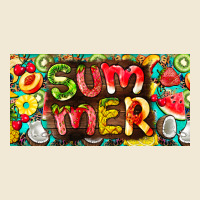 Summer With Fruits License Plate Premium Tee | Teevron