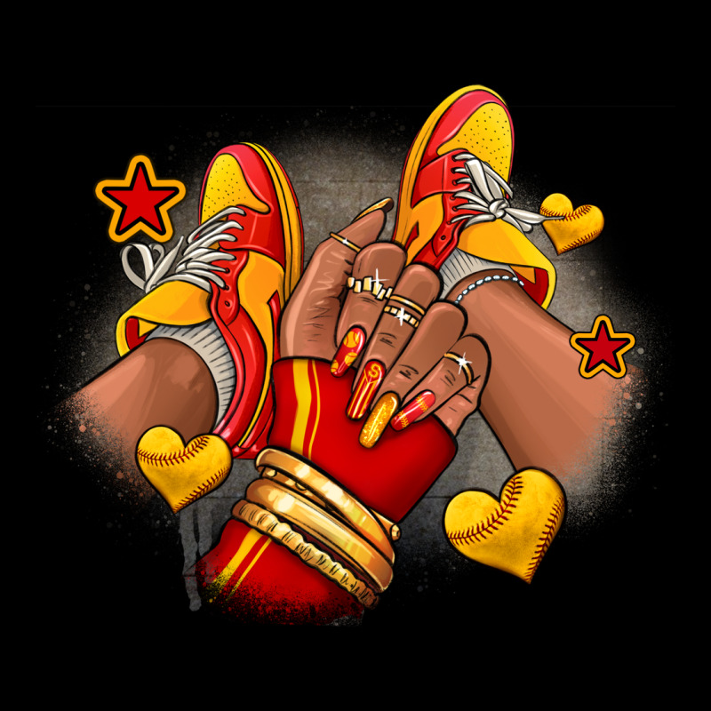 Softball Afro Girl Sneakers Premium Tee by RanaPortraitStore | Teevron