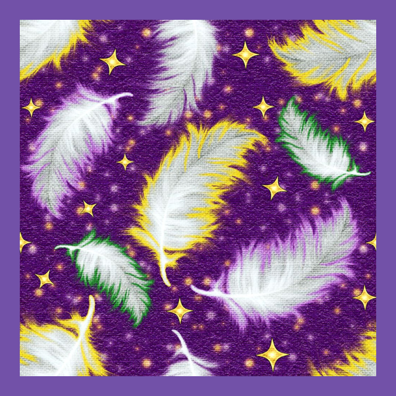 Mardi Gras Feathers Seamless Pattern Premium Sweatshirt by BundleAndBundleShop | Teevron