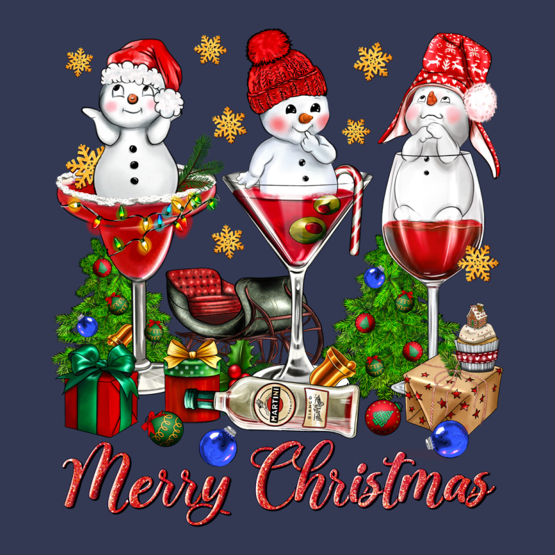 Merry Christmas Wine And Cocktails Heavyweight Hoodie by NancyCooperArtShop | Teevron