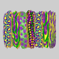 Mardi Gras Leopard Beads Brushstrokes Premium Tee | Teevron