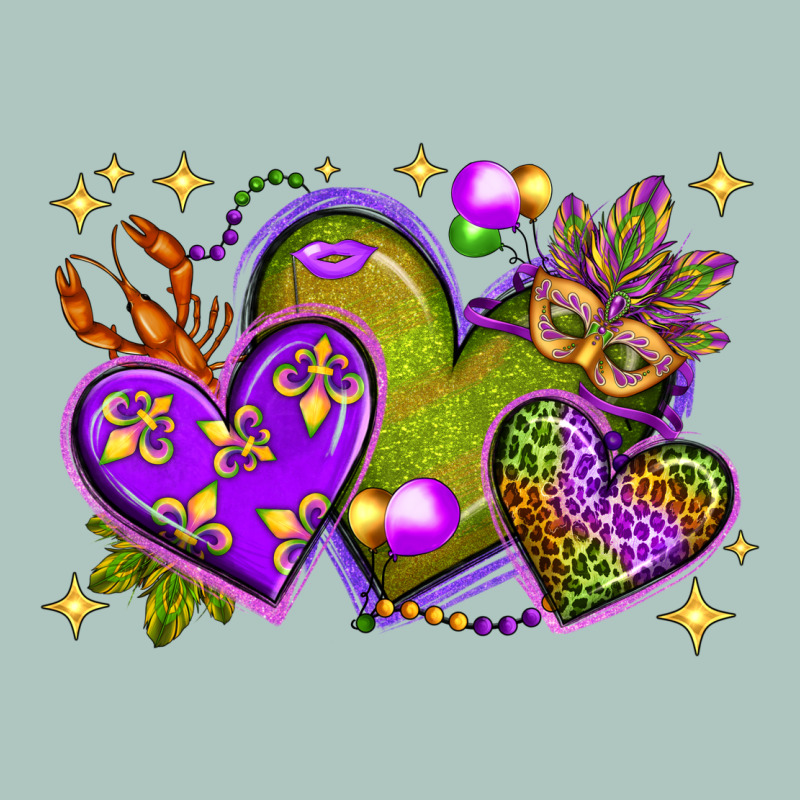 Mardi Gras Hearts Premium Sweatshirt by BundleAndBundleShop | Teevron