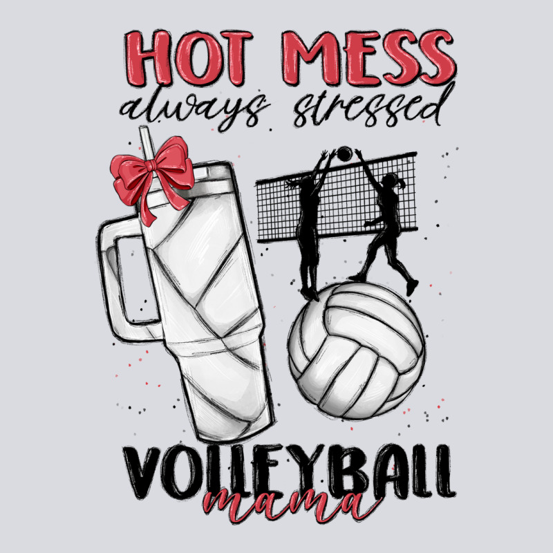 Hot Mess Always Stressed Volleyball Mama Zipper Hoodie by MaliasSmallBusiness | Teevron