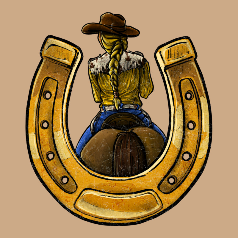Horseshoe And Cowgirl Vintage Hoodie by JahusDesignShop | Teevron