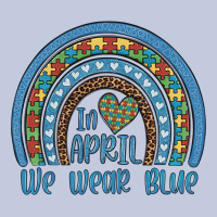 In April We Wear Blue Autism Awareness Leopard Rainbow Long Sleeve Tee | Teevron