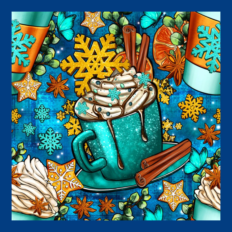 Winter Coffee Cups And Snow With Plaid Seamless Pattern Bbs Premium Sweatshirt by BundleAndBundleShop | Teevron