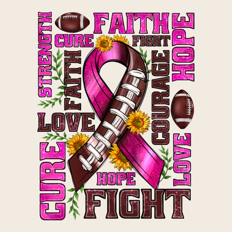 Breast Cancer American Football Ribbon Love Cure Fight Bbs Premium Sweatshirt by BundleAndBundleShop | Teevron