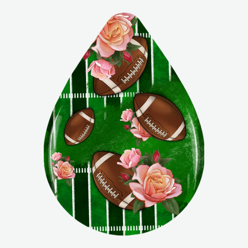 American Football And Western Roses Teardrop Urban Heavy Tee by BundleAndBundleShop | Teevron