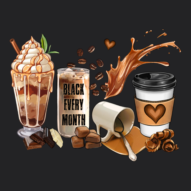 Black Every Month Melanin Coffee Cups Vintage Tee by JahusDesignShop | Teevron