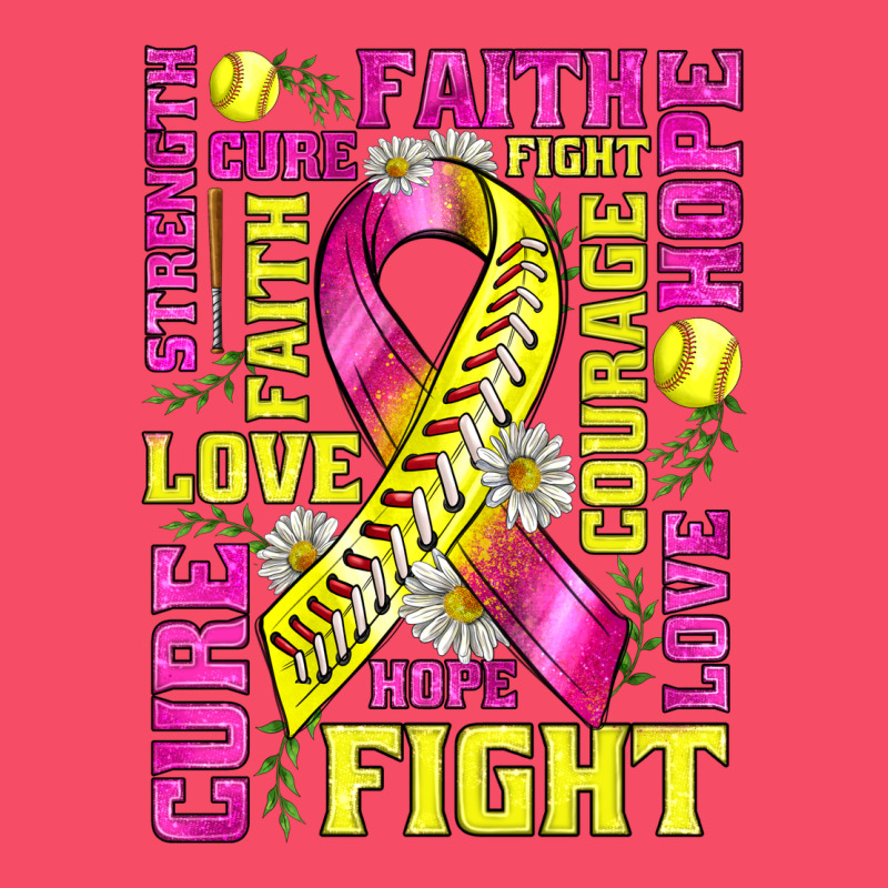 Breast Cancer Softball Ribbon Love Cure Fight Bbs Premium Sweatshirt by BundleAndBundleShop | Teevron