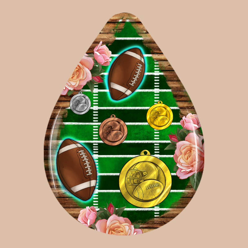 American Football And Western Roses Teardrop Urban Heavy Tee by BundleAndBundleShop | Teevron