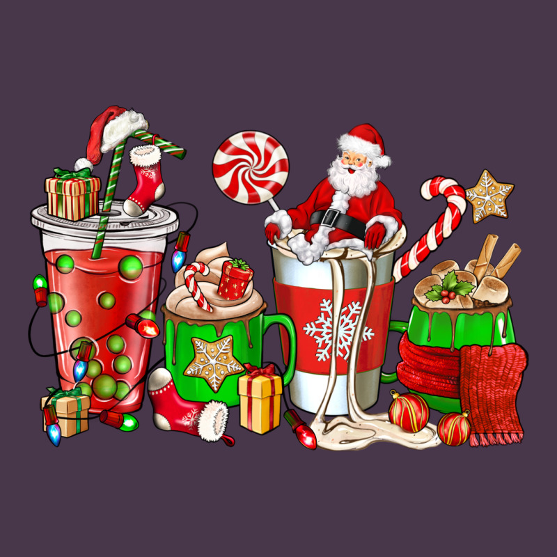 Santa Coffee Cups Heavyweight Hoodie by NancyCooperArtShop | Teevron