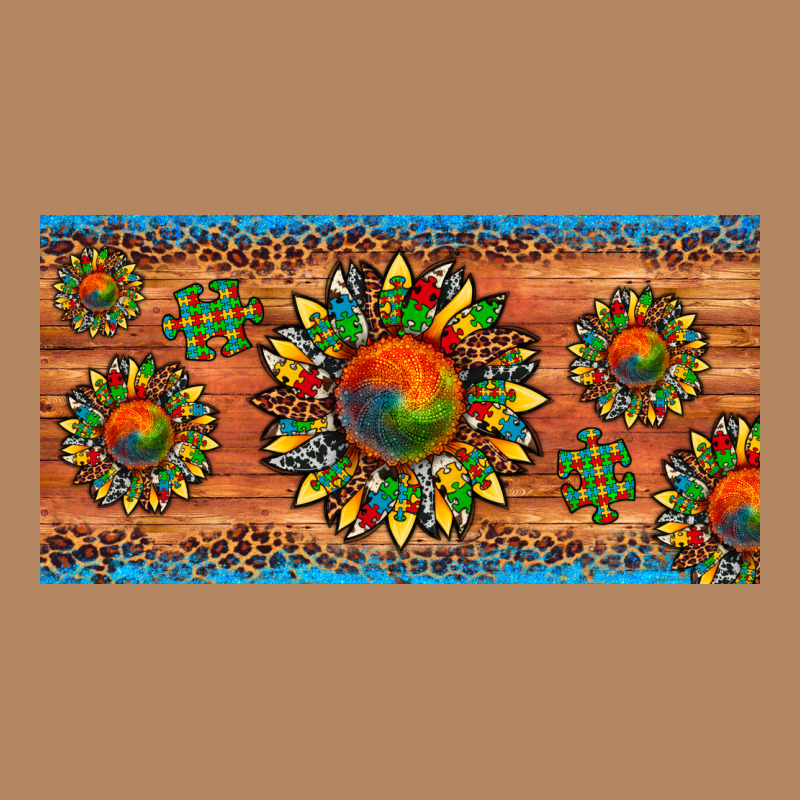 Autism Awareness Sunflower Puzzle License Plate Long Sleeve Tee by Artiststas | Teevron
