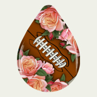 American Football And Western Roses Teardrop Urban Heavy Tee | Teevron