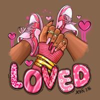 Loved Valentine's Day Afro Girl Sneakers Premium Tee | Teevron