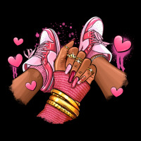 Valentines Day Afro Girl Sneakers Premium Tee | Teevron